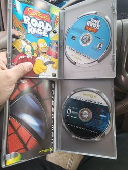 2 Original XBOX Games the simpsons Road rage And Spider-Man  both Complete Great Condition