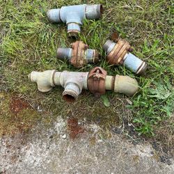 2  1/2” Galvanized Fittings And Black Iron Couplings