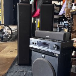 Sony 7.1 Surround Sound Speaker Set + Receiver with Remote