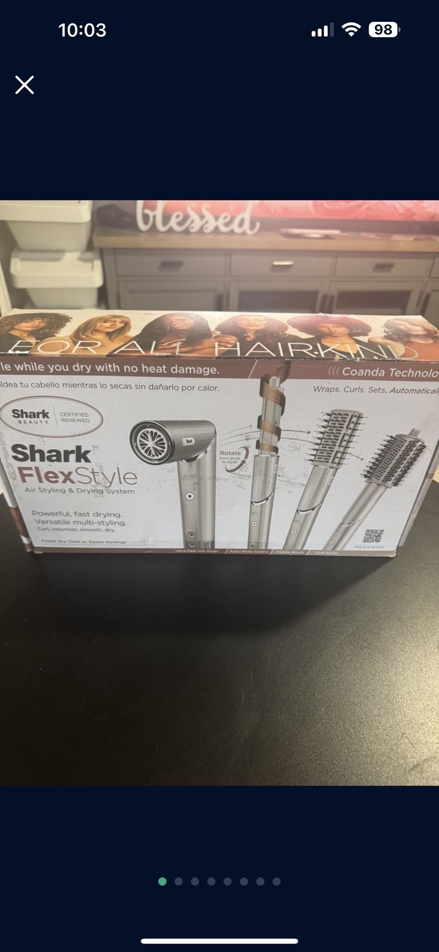 Shark HD430 FlexStyle Air Styling & Drying System, Powerful Hair Dryer Brush & Multi-Styler With Auto-Wrap Curlers, Paddle Brush, Oval Brush, Concentr