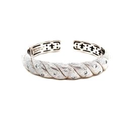 Judith Ripka 925 Cz Braid Design Cuff