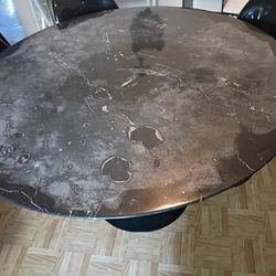 Heavy! Black Marble Table And Chairs