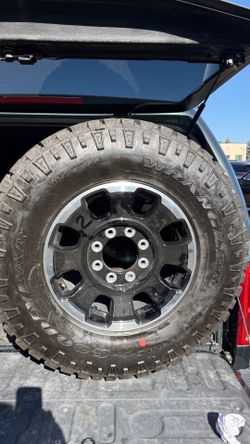 Stock wheels and tires off of a 2026 F-250