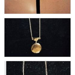 Avon Goldtone Round Disk Jewelry Set