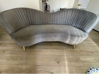 Velvet sofa and love seat