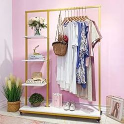 Decorative Clothing Rack & Shelves