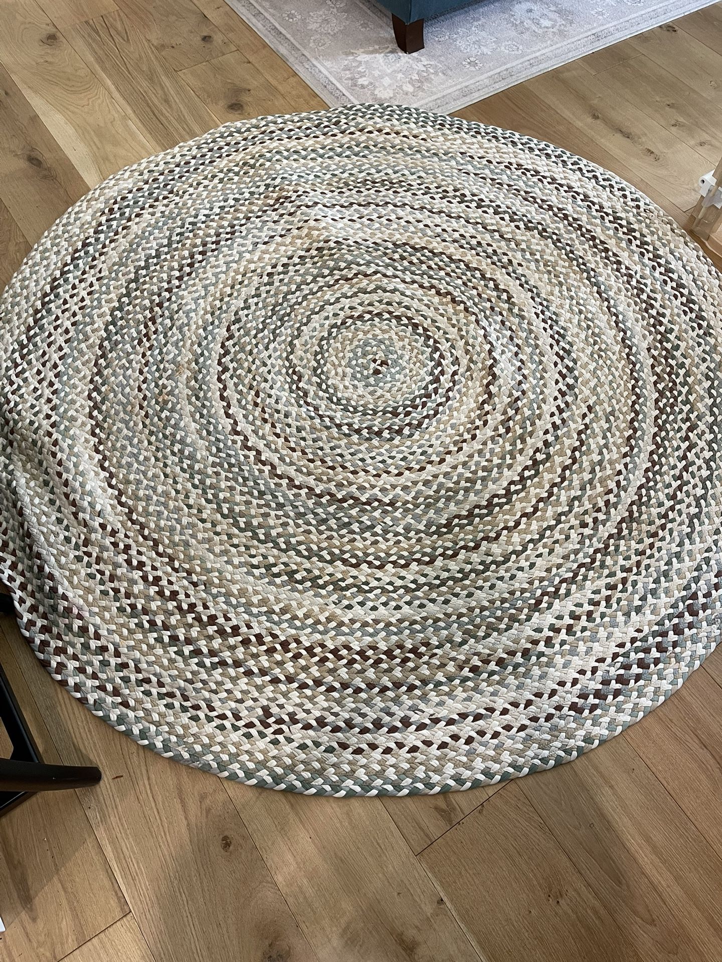 75 Inch (little Over 6 Feet) Etsy Round Cotton T-shirt Hand Braided Rug