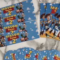 Toy Story Birthday Theme Party Stickers Labels Chip Bags Water Caprisun 