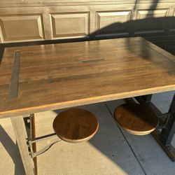 Industrial Rustic Table 4 Stools