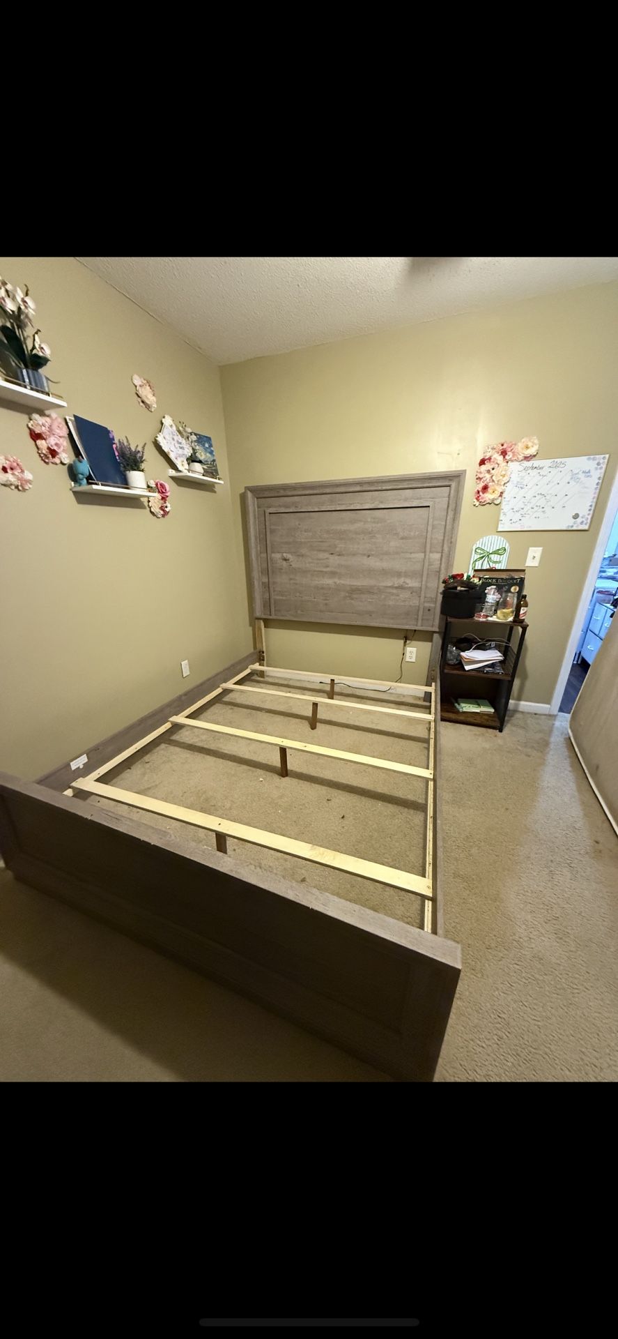 Queen Size Bed Frame With nightstand