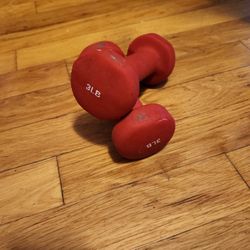Women's pink 3 pound dumbell set