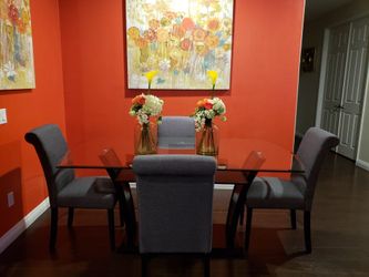 Dining table and chairs