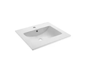 Swiss Madison 24 in. Ceramic Single Faucet Hole Vanity Top in White with White Basin