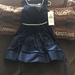 Navy Blue Dress Girl Size 8