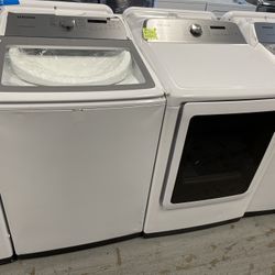 New Samsung Washer 5.5 Cu Ft And Dryer 