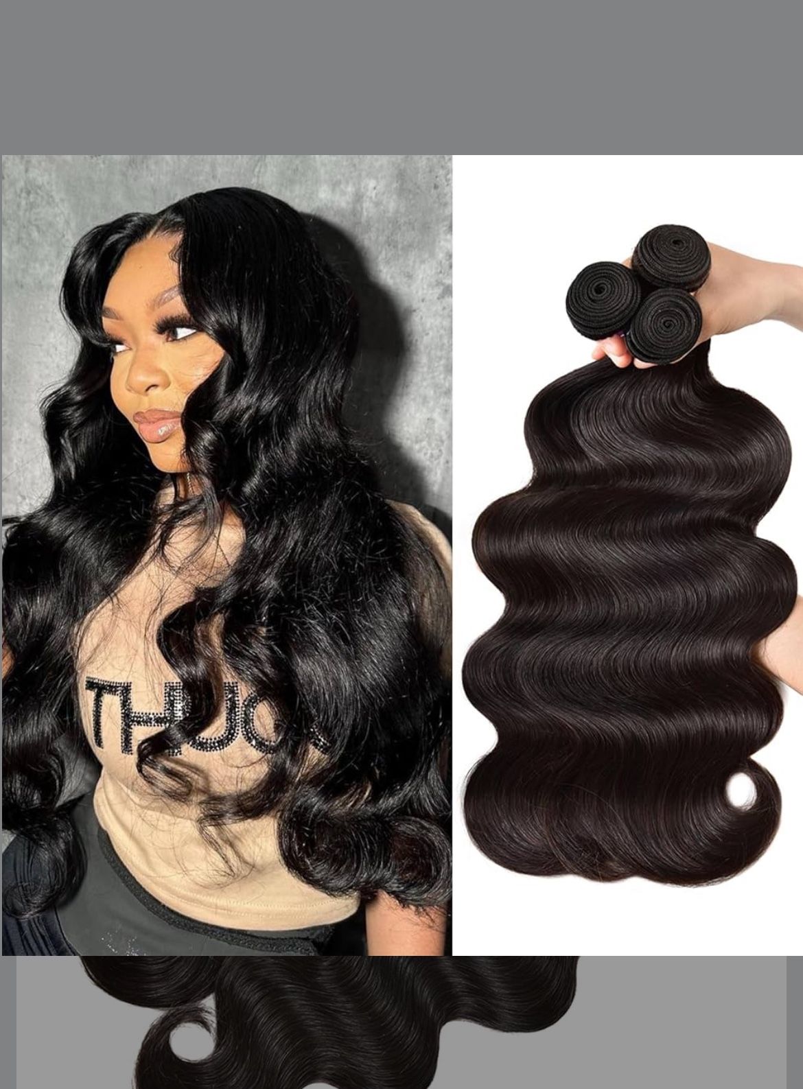 Body Wave 100% Unprocessed Brazilian Virgin Human Hair 3 Bundles (24 26 28) *NEW