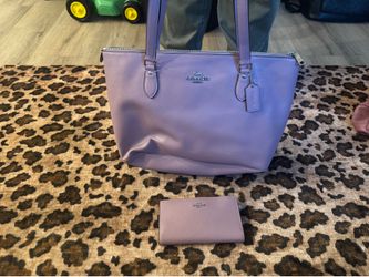 Coach tote w matching wallet