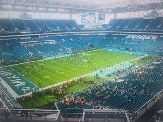 First row seats Sunday Patriots vs Dolphins