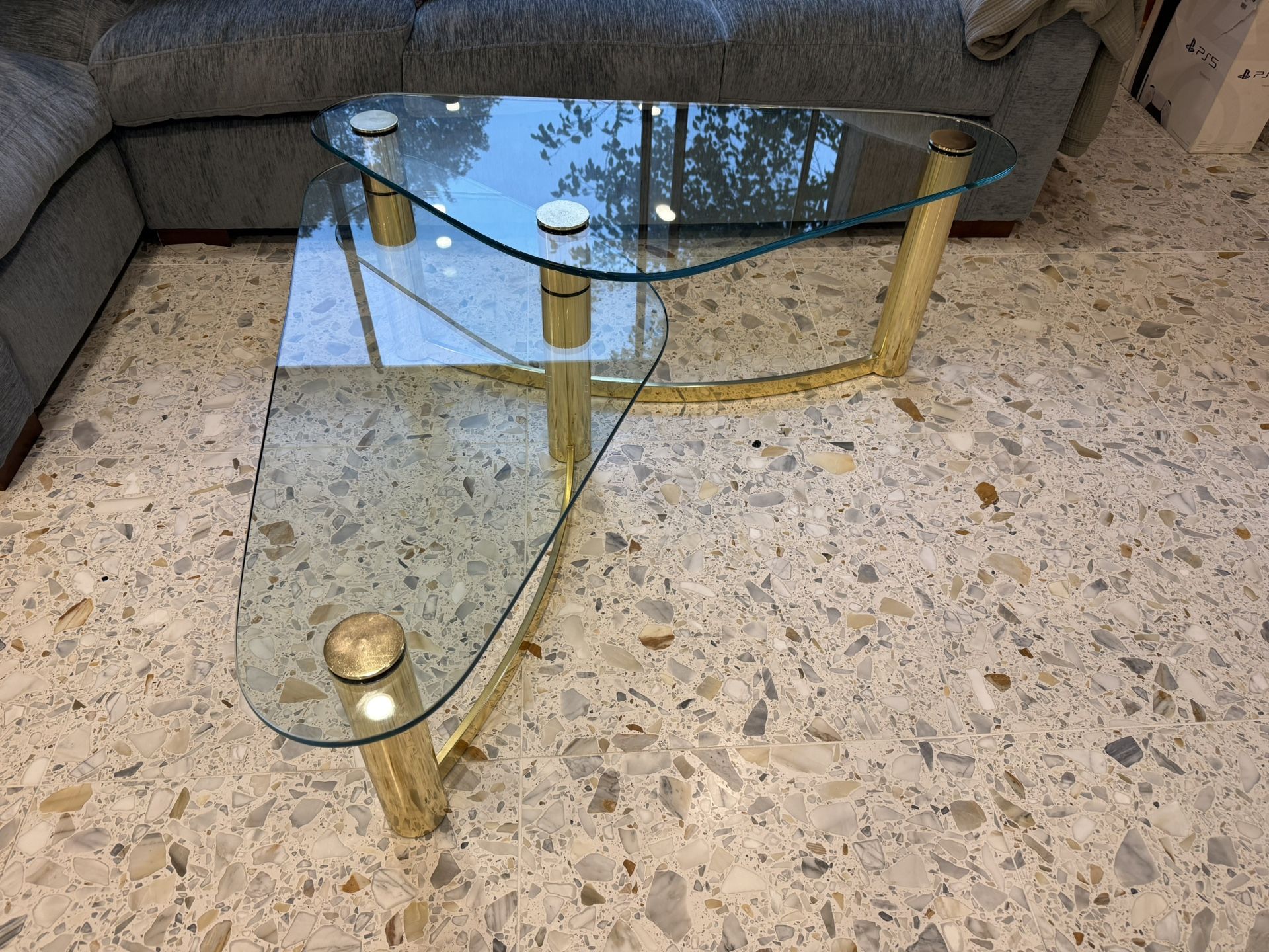 Mid Century Glass Coffee Table