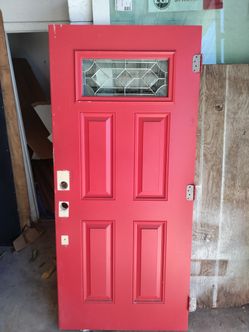 Exterior Fiberglass Single Door 36x79 With 🌀 Impact Top Light Glass See Photos For Hurricane Ratings