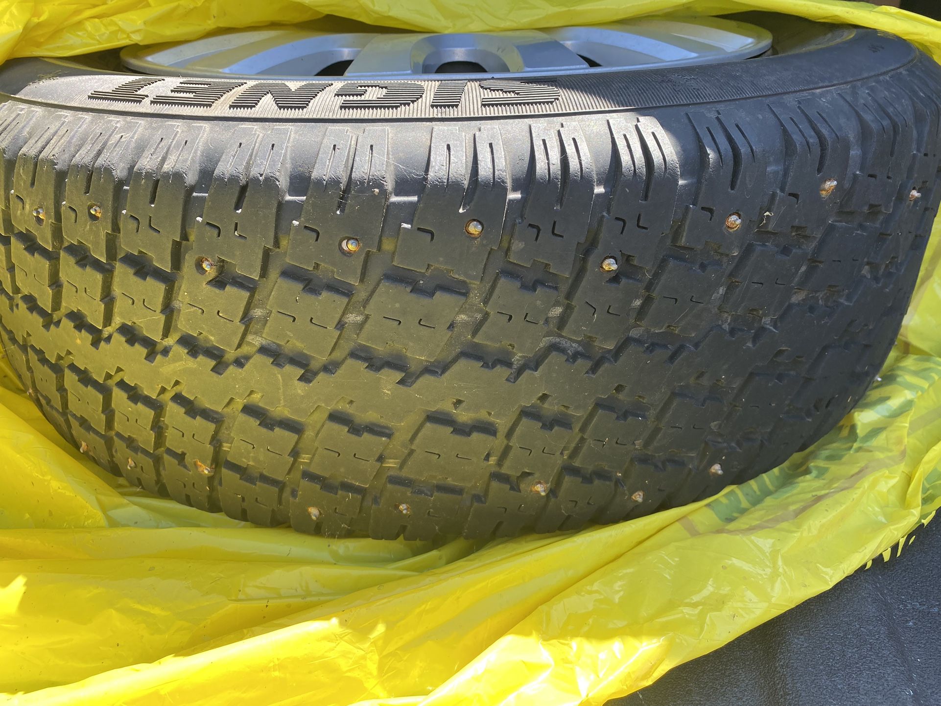 P215/60R16 Studded Snow Tires w/ Rims