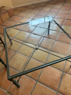 Metal and Glass Table 20”x 20” x 20”
