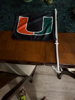University of Miami Hurricanes Car Flag