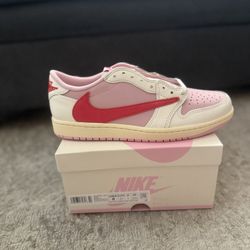 Air Jordan 1 Low Travis Scott Tropical Pink Size 8 New