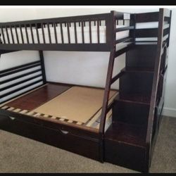 Furniture Of America 👉 Twin/Full Bunk Bed With Trundle 💥 ln Stock 👍 Delivery Available 🚛