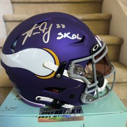 Dual Signed Autographed Minnesota Vikings Speedflex Helmet