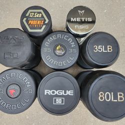 Rubber and Urethane Round and Multi-Sided Dumbbells