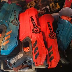 4 Nerf N-Strike Elite Mega Magnus blasters