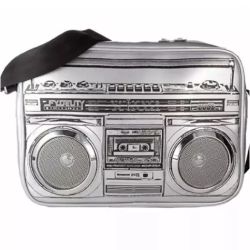 Silver BoomBox Fydelity Jambox G-Force Audio Speakers Shoulder/Messenger Bag New
