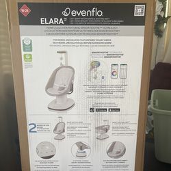 Evenflo Elara 2-in-1 Smart Motion Swing & Soothing Nest, Coastal Coffee