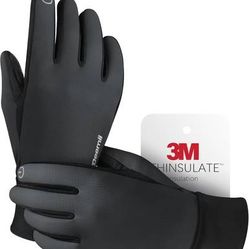 new Winter Gloves Men Women Made with 3M Thinsulate, Lightweight Thermal Warm Gloves for Cold Weather with Touch Screen Fingers, Water Resistant Runni