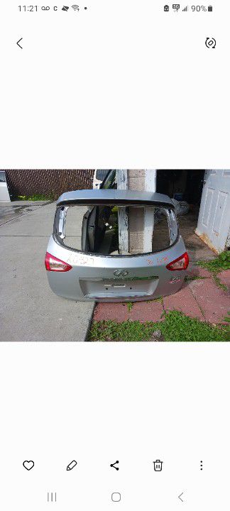 Parts 2008 Infiniti Ex35 Trunk ONLY