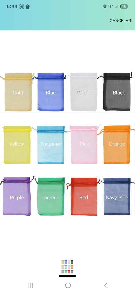 100Pcs Mixed Colors - Chosen by Random 2x3 Sheer Drawstring Organza Bags Jewelry Pouches Wedding Party Gift Bags Candy Bags [Design &