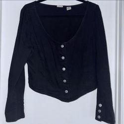 Size XL Levi's Faux Denim Bustier Top 