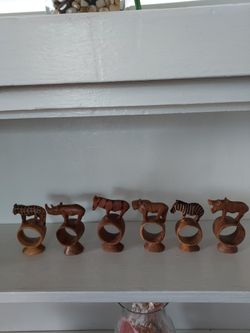 African Animal Napkin Rings