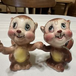 Vintage Chipmunk Salt & Pepper Shakers 
