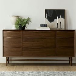 Brand New In Box New In Box Lenia 9-Drawer Triple Dresser - Walnut, SKU19127