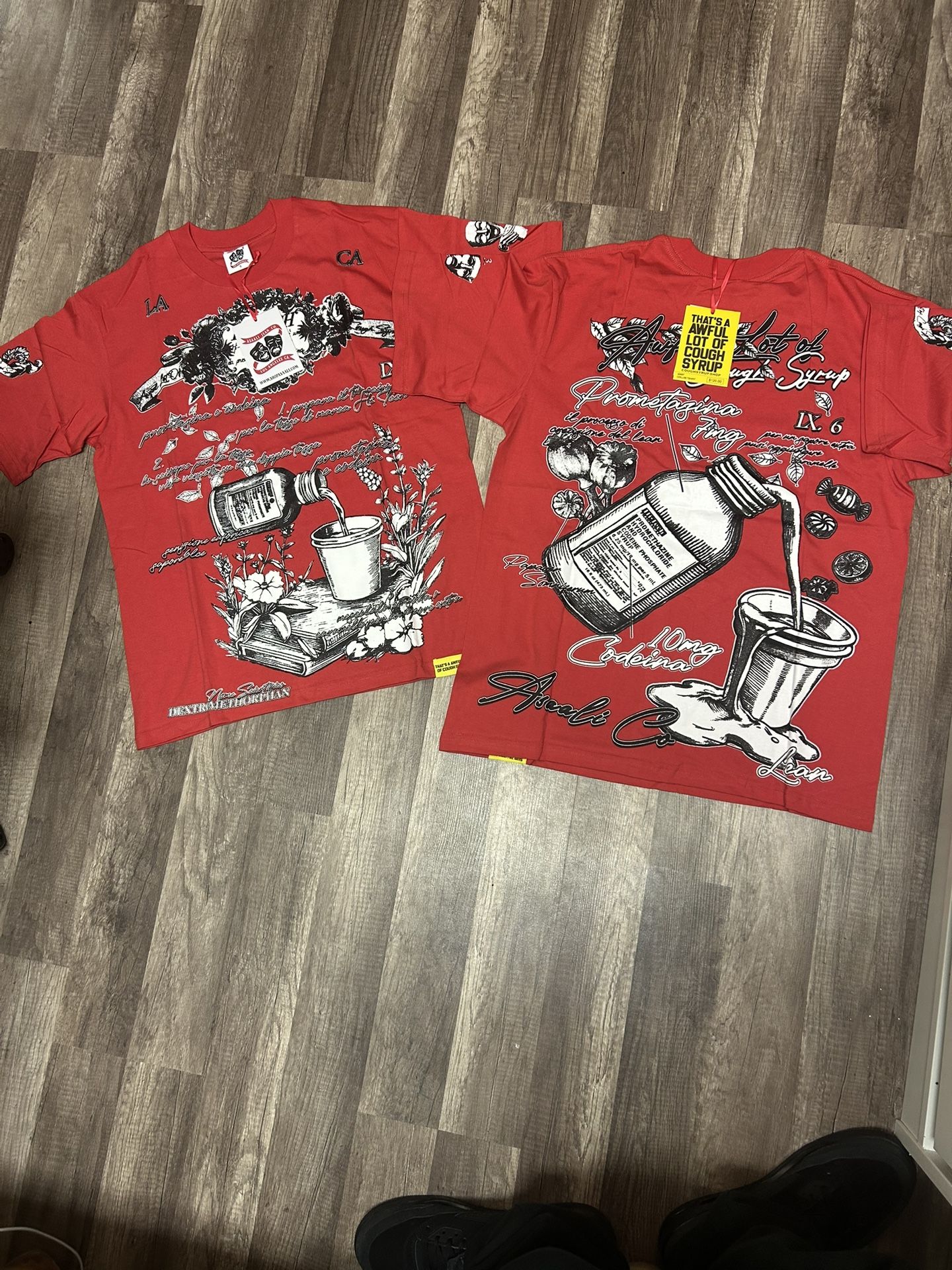 Asaali X Thats A Lot Of Cough Syrup T-shirt Medium