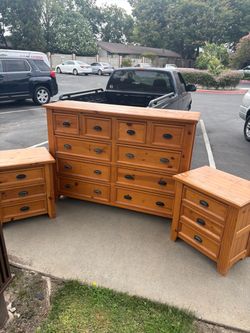 Solid Wood Dresser and Nightstand Set