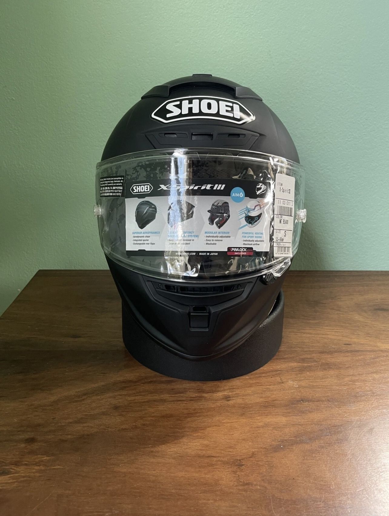 NEW Shoei X Spirit III 2.8lb Motorcycle Helmet (X Fourteen) Matte Black, Marquez