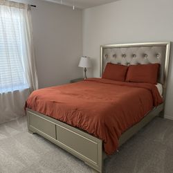 Bed Frame, Box Spring And Bed 