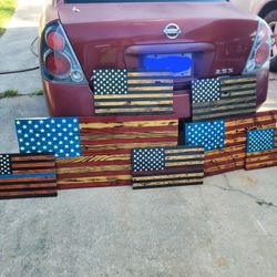 Custom Made Wooden Flags