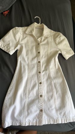 White denim dress