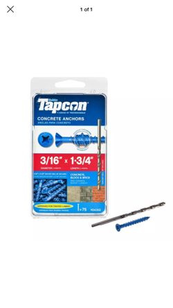 Tapcon Concrete Anchors with Drill Bit! New!