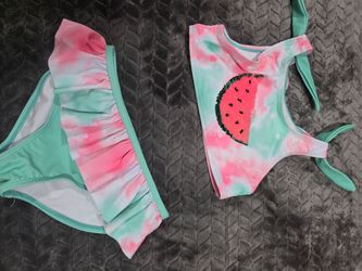 Girls Tie-Dye Watermelon Two-Piece Swimsuit