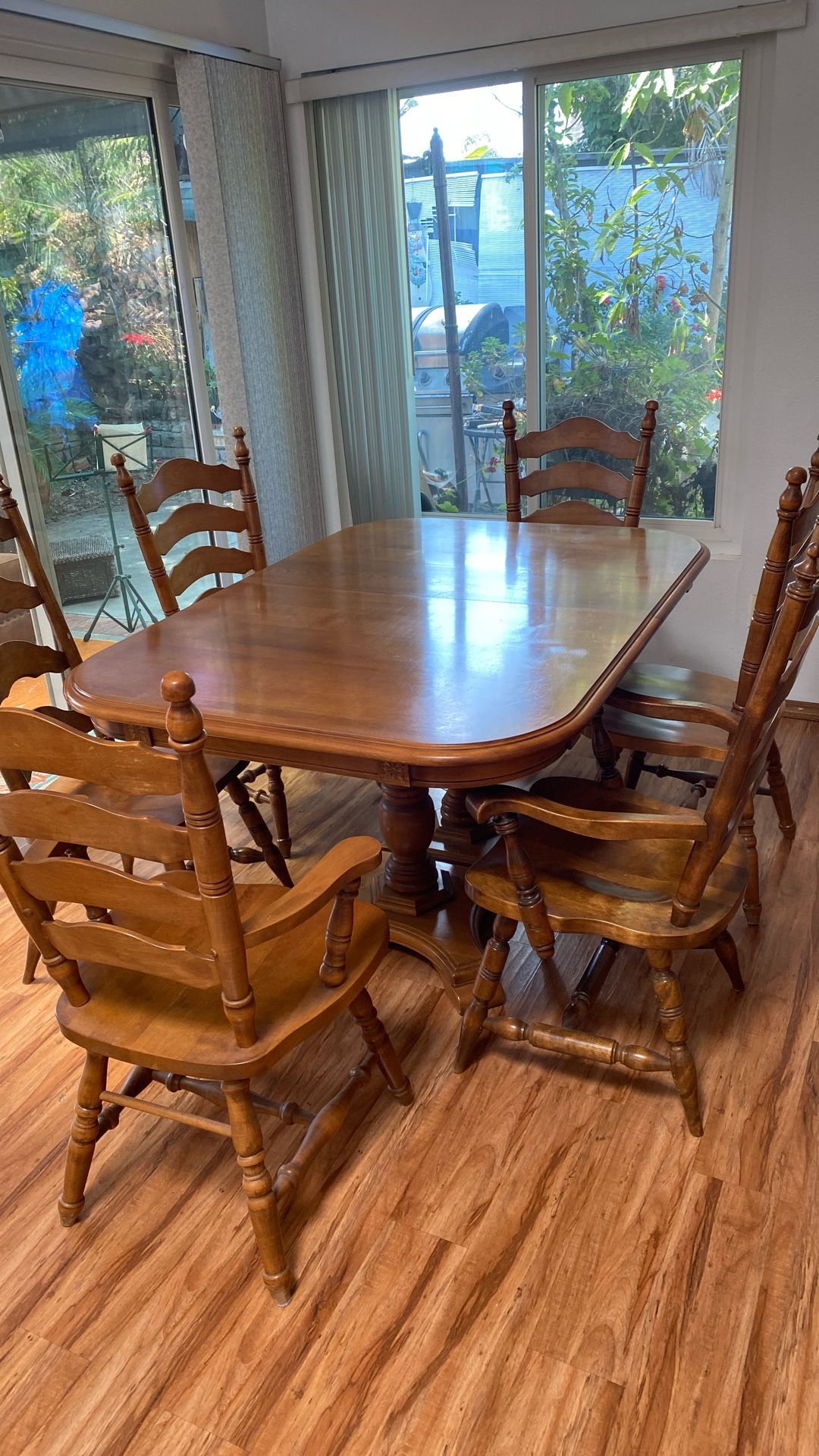Dining Table Solid Wood 6 Chairs